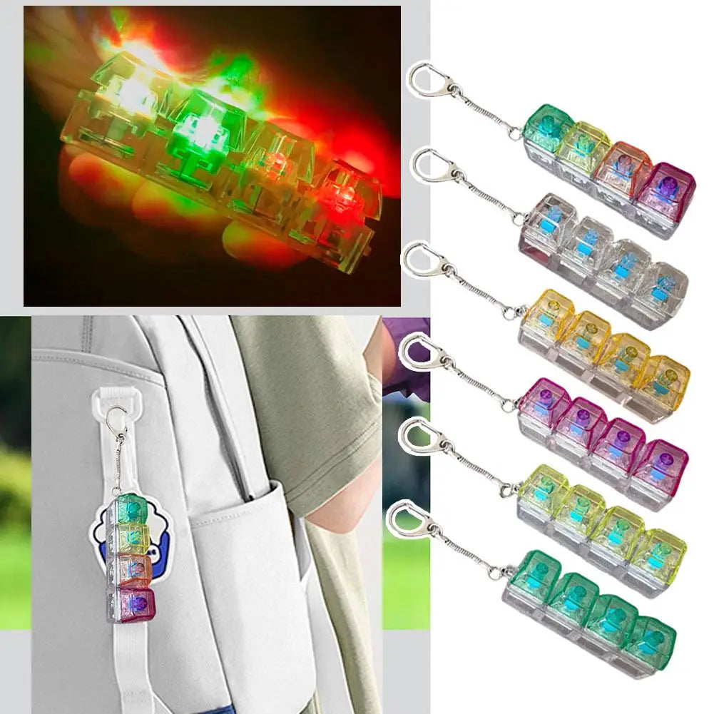 Kryształowa zawieszka na klucze, zawieszka na klawiaturę, łagodząca stres, świecący przezroczysty brelok do kluczy z dekompresją