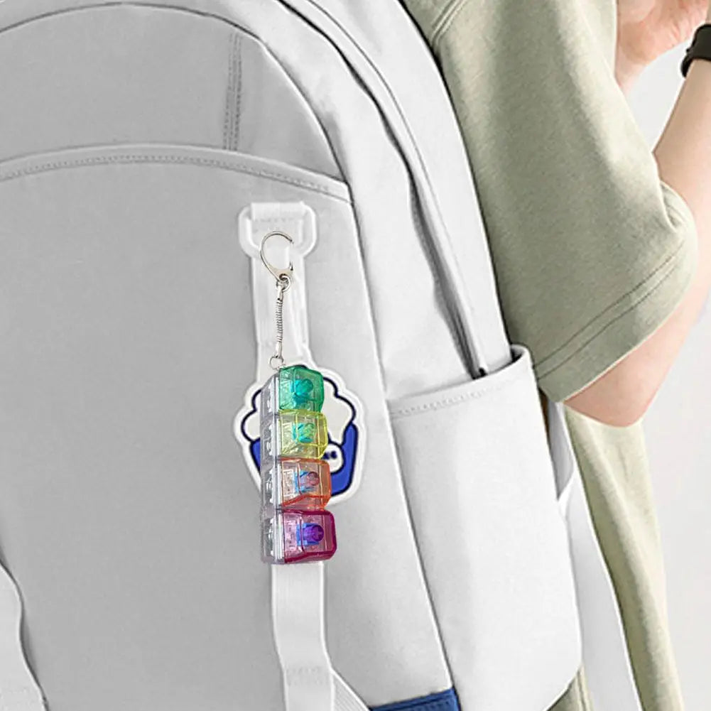 Kryształowa zawieszka na klucze, zawieszka na klawiaturę, łagodząca stres, świecący przezroczysty brelok do kluczy z dekompresją