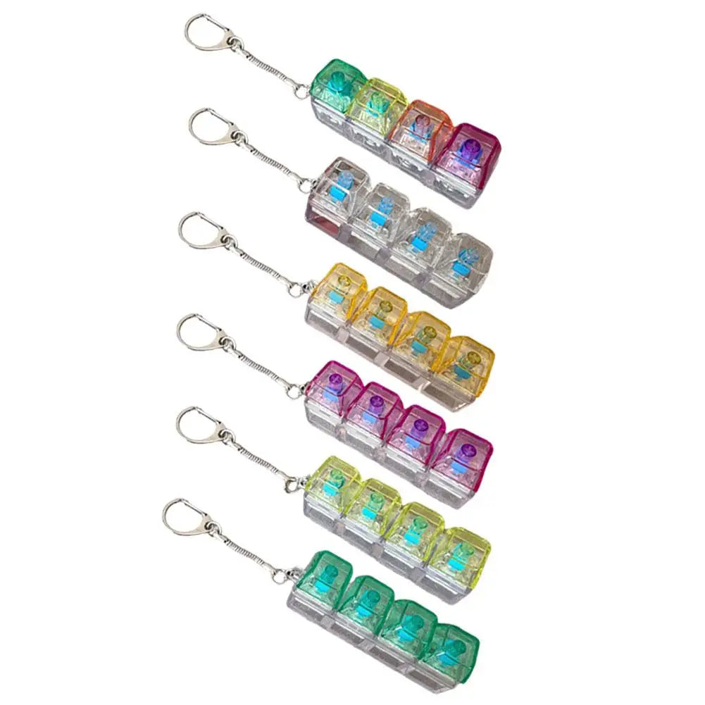 Kryształowa zawieszka na klucze, zawieszka na klawiaturę, łagodząca stres, świecący przezroczysty brelok do kluczy z dekompresją