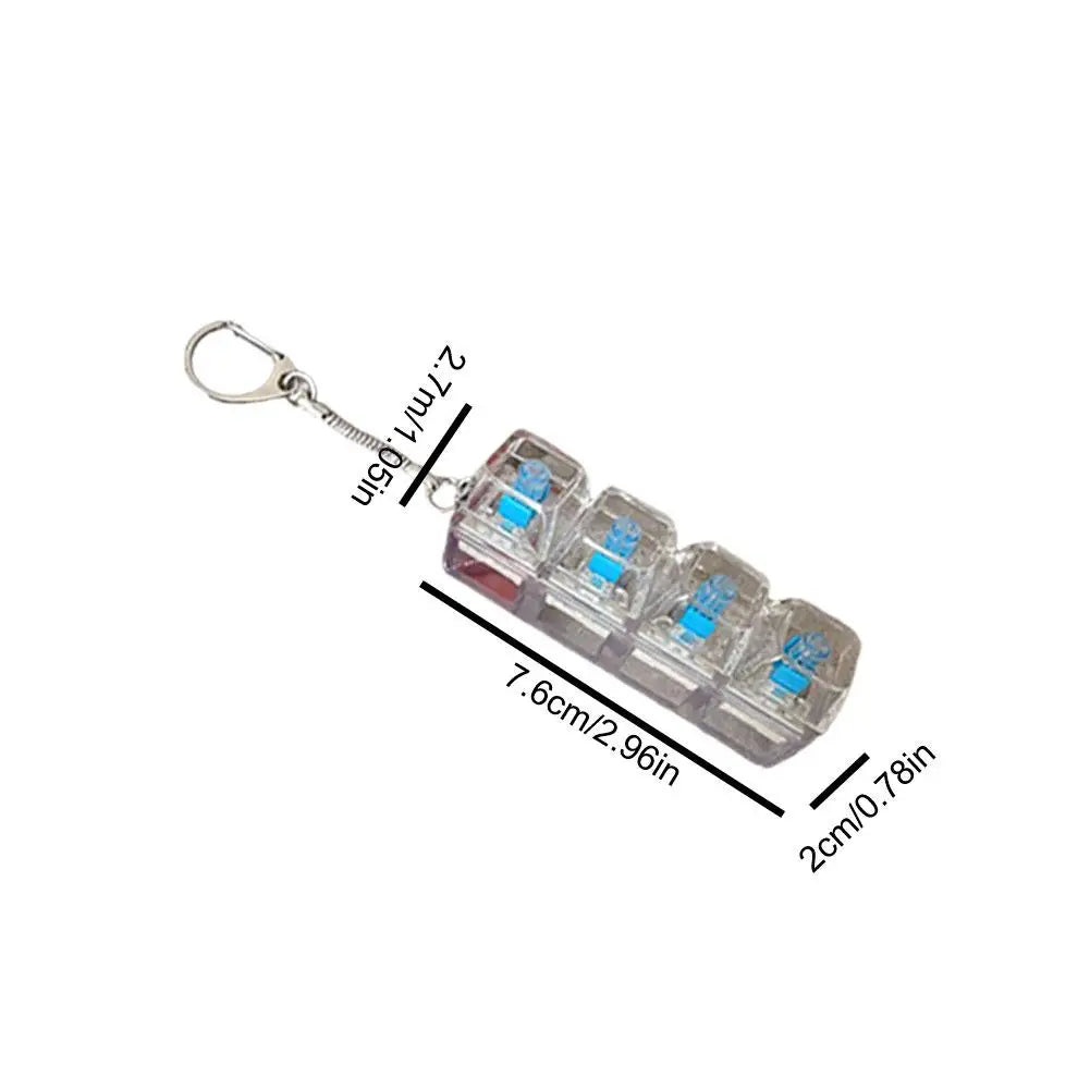 Kryształowa zawieszka na klucze, zawieszka na klawiaturę, łagodząca stres, świecący przezroczysty brelok do kluczy z dekompresją